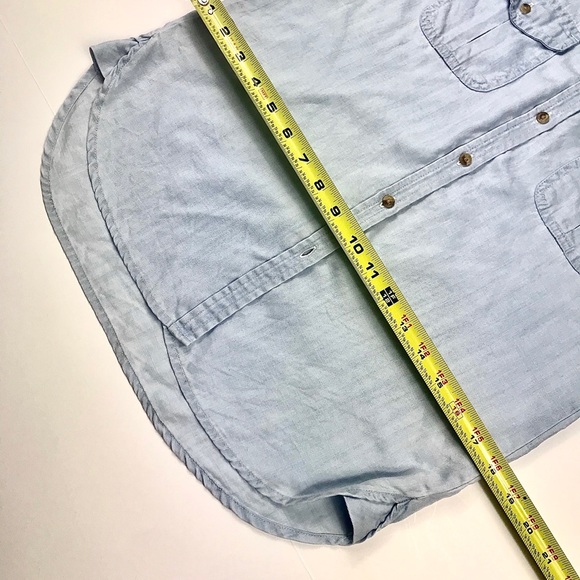 AMERICAN EAGLE OUTFITTERS L/S B/D Denim Top, Sz XS - Picture 3 of 8